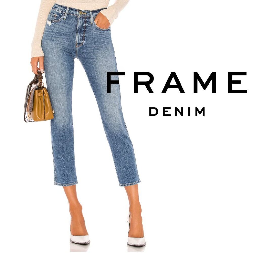 FRAME Le Sylvie Crop Oppen Wash 28 EUC